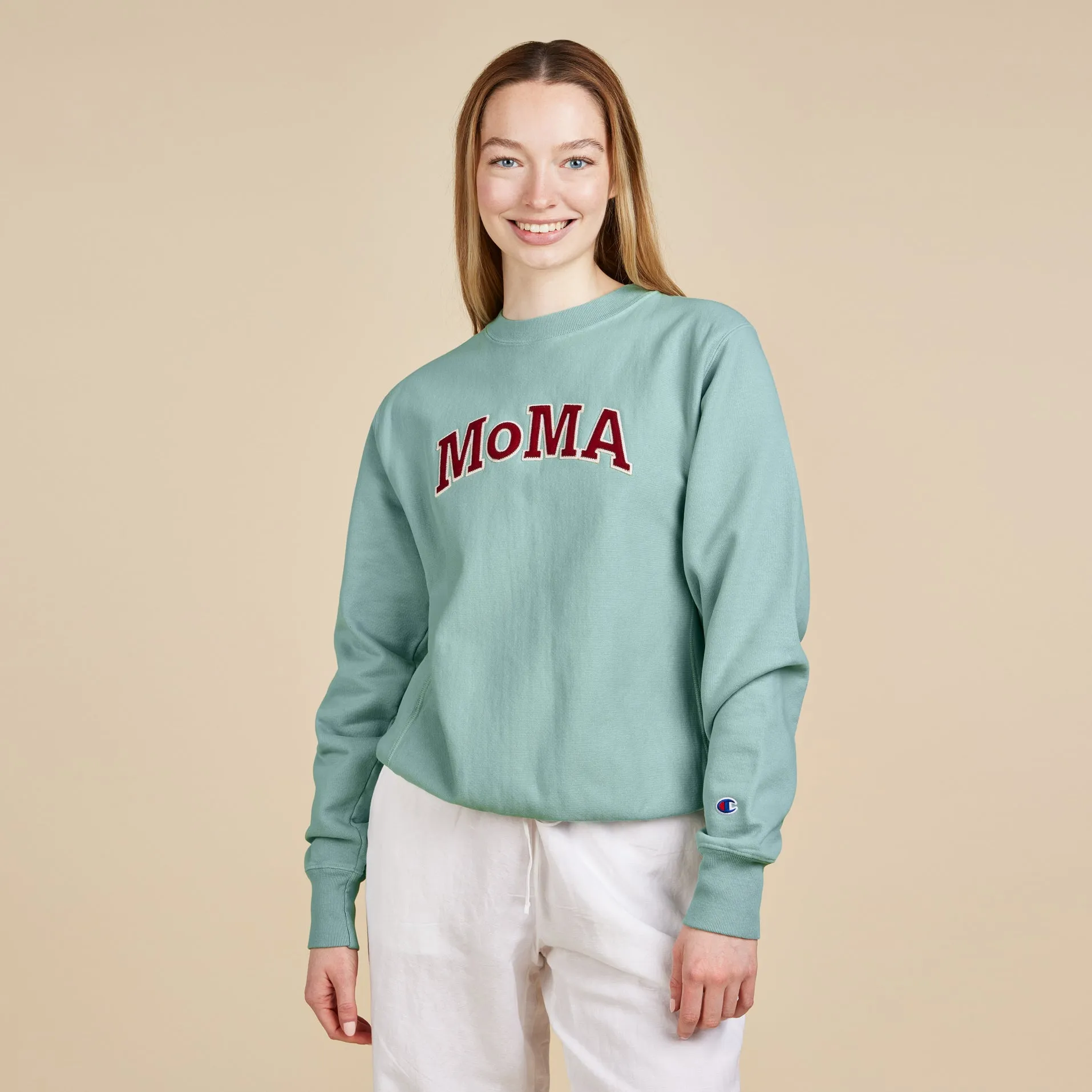 Champion Garment-Dyed Crewneck Sweatshirt - MoMA Edition - Nimbus Green sold by Moma product image thumbnail 2