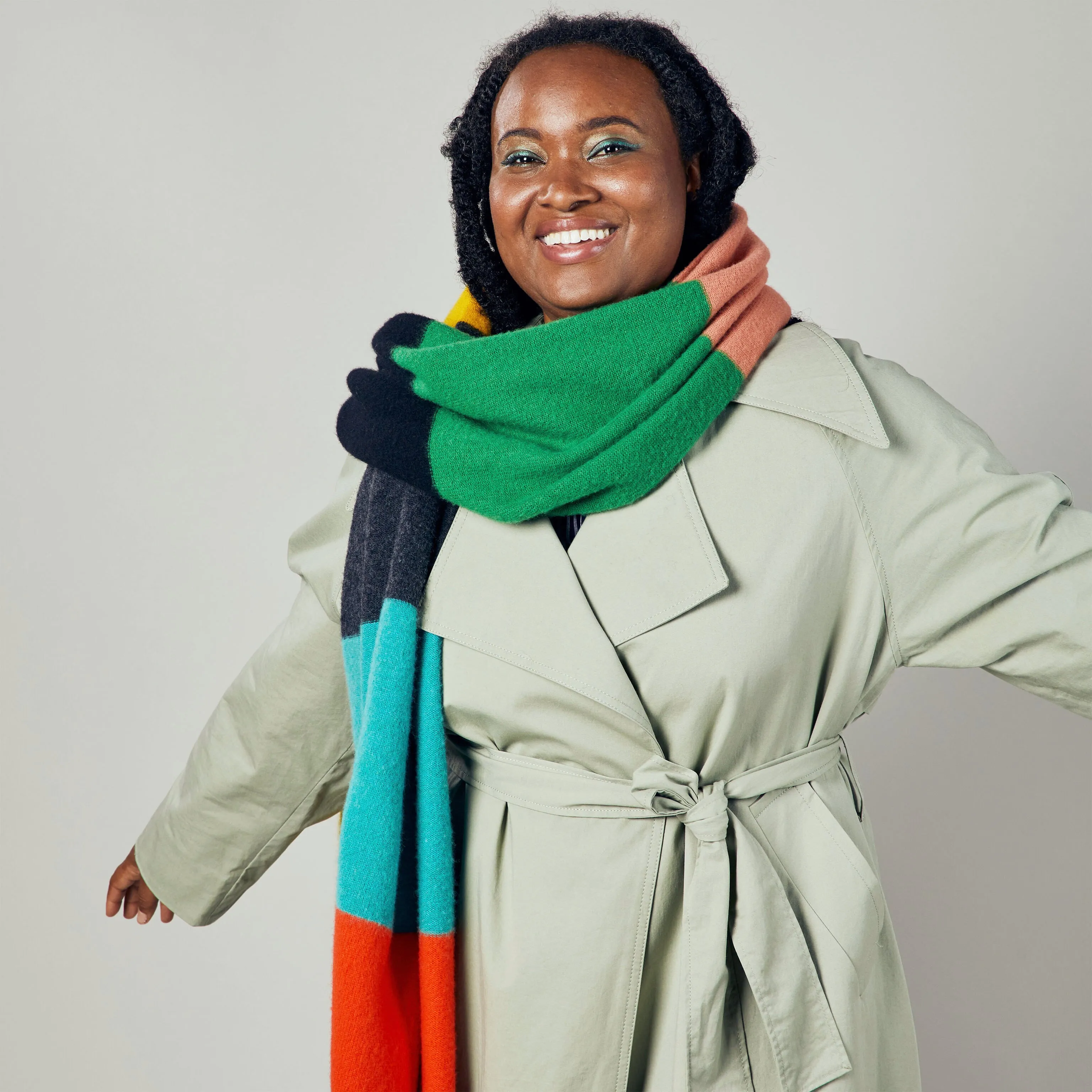 Jo Gordon Brushed Wool Wrap Scarf sold by Moma product image thumbnail 4