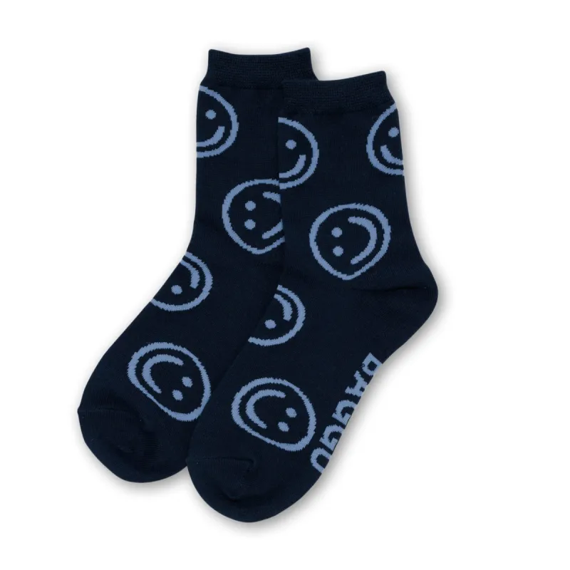 Baggu Crew Socks - Navy Happy sold by Moma