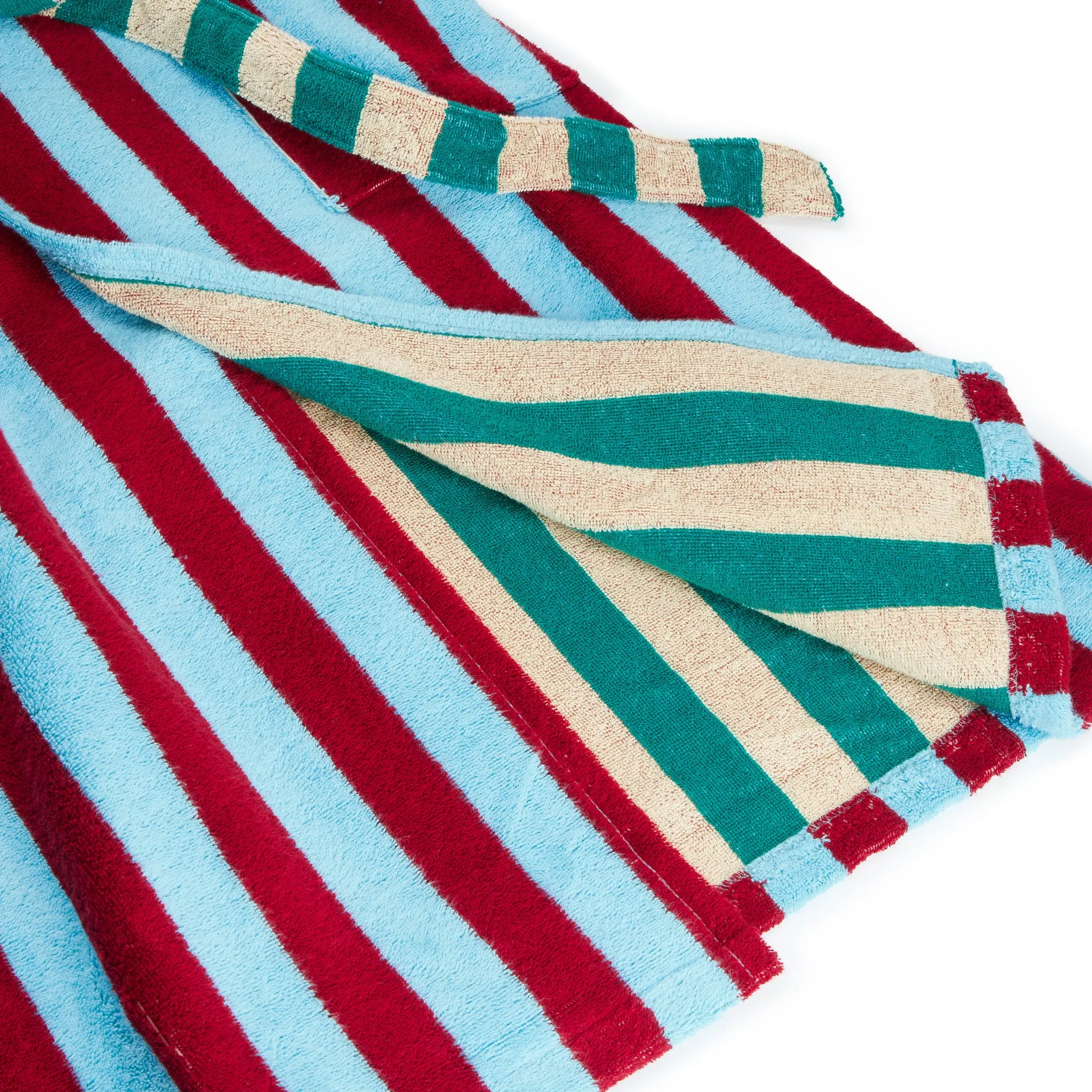 Dusen Dusen Striped Bathrobe - Blue/ Red sold by Moma product image thumbnail 3