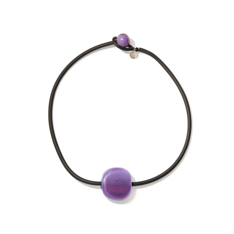 Bonbon Glass Necklace - Purple/ Turquoise sold by Moma