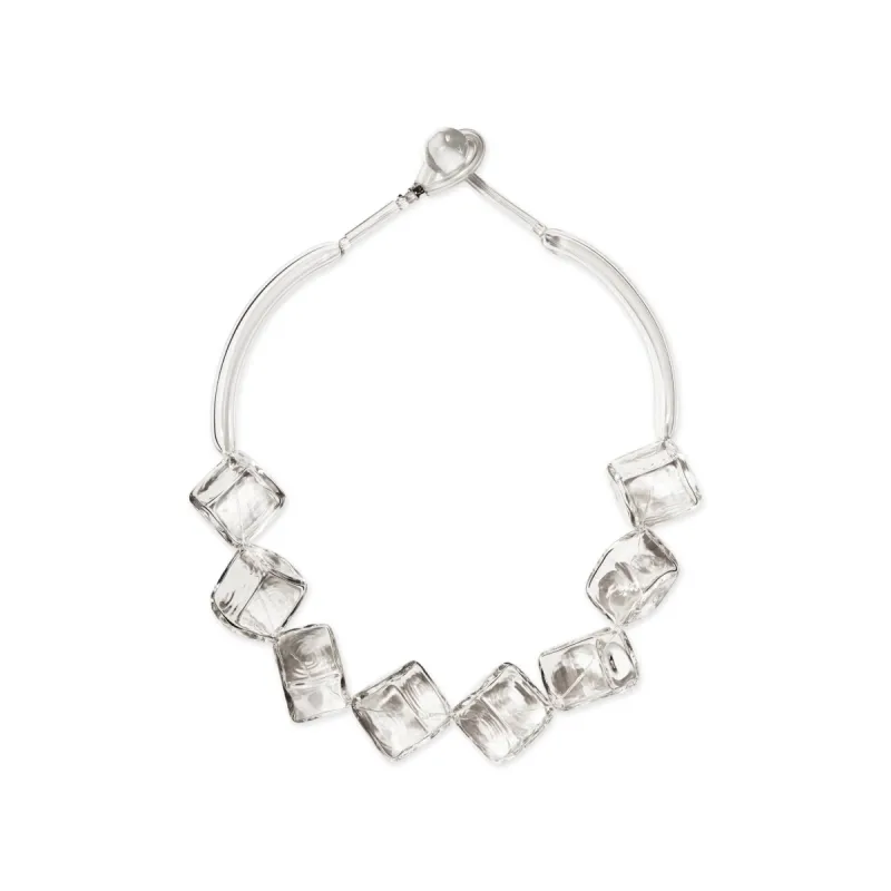 Cubo Glass Ice Cube Necklace sold by Moma