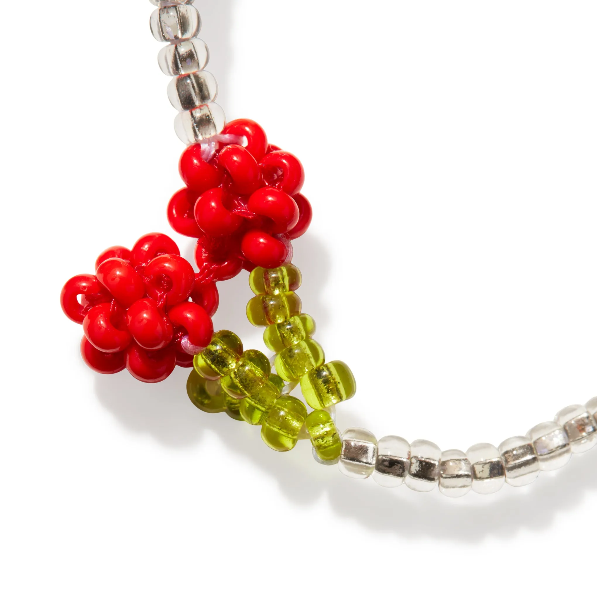 Beaded Mini Cherry Silver Necklace sold by Moma product image thumbnail 3