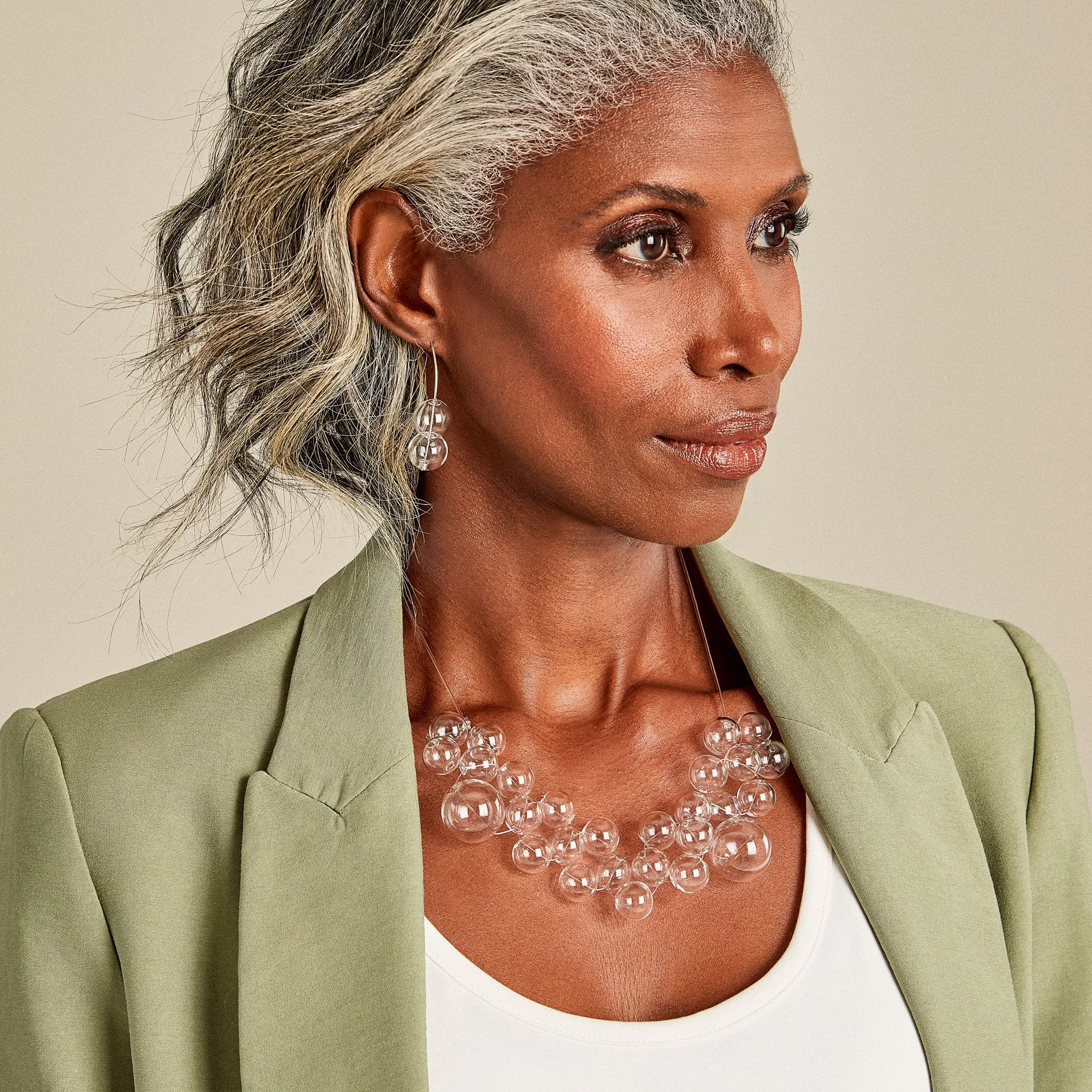 Glass Bubble Necklace - Transparent sold by Moma product image thumbnail 5