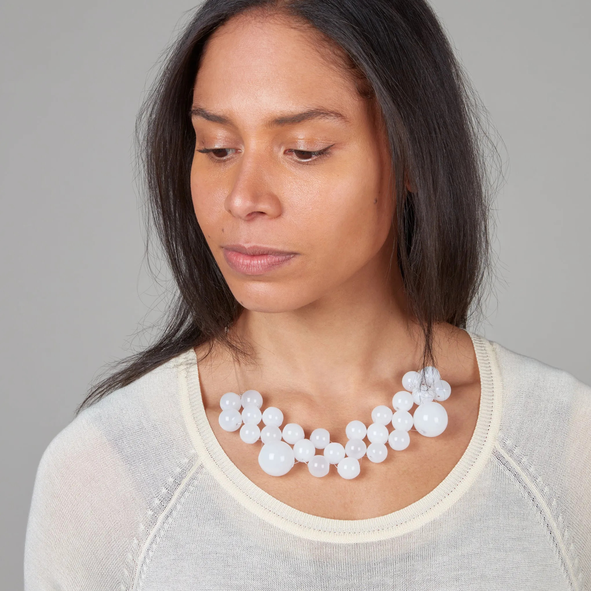 Glass Bubble Necklace - Frosted sold by Moma product image thumbnail 2