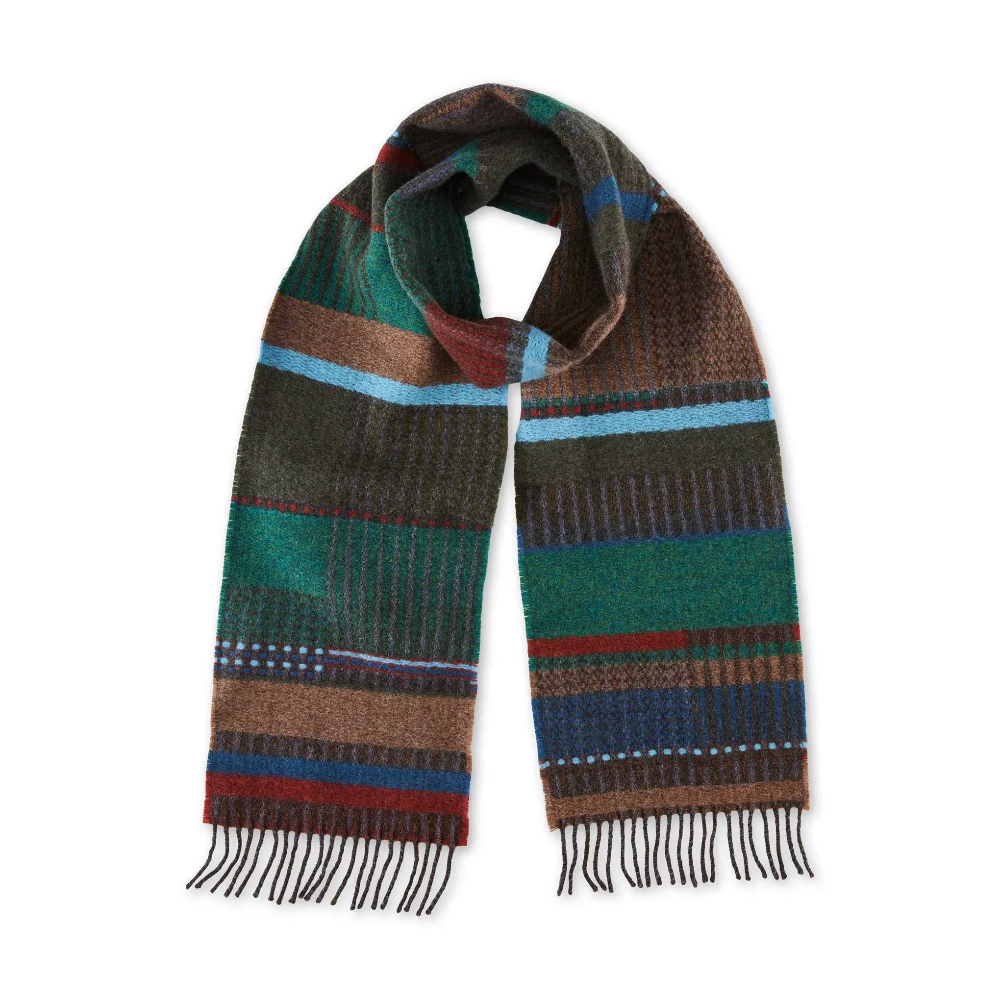 Wallace Sewell Maela Wool Scarf - Green/ Turquoise sold by Moma