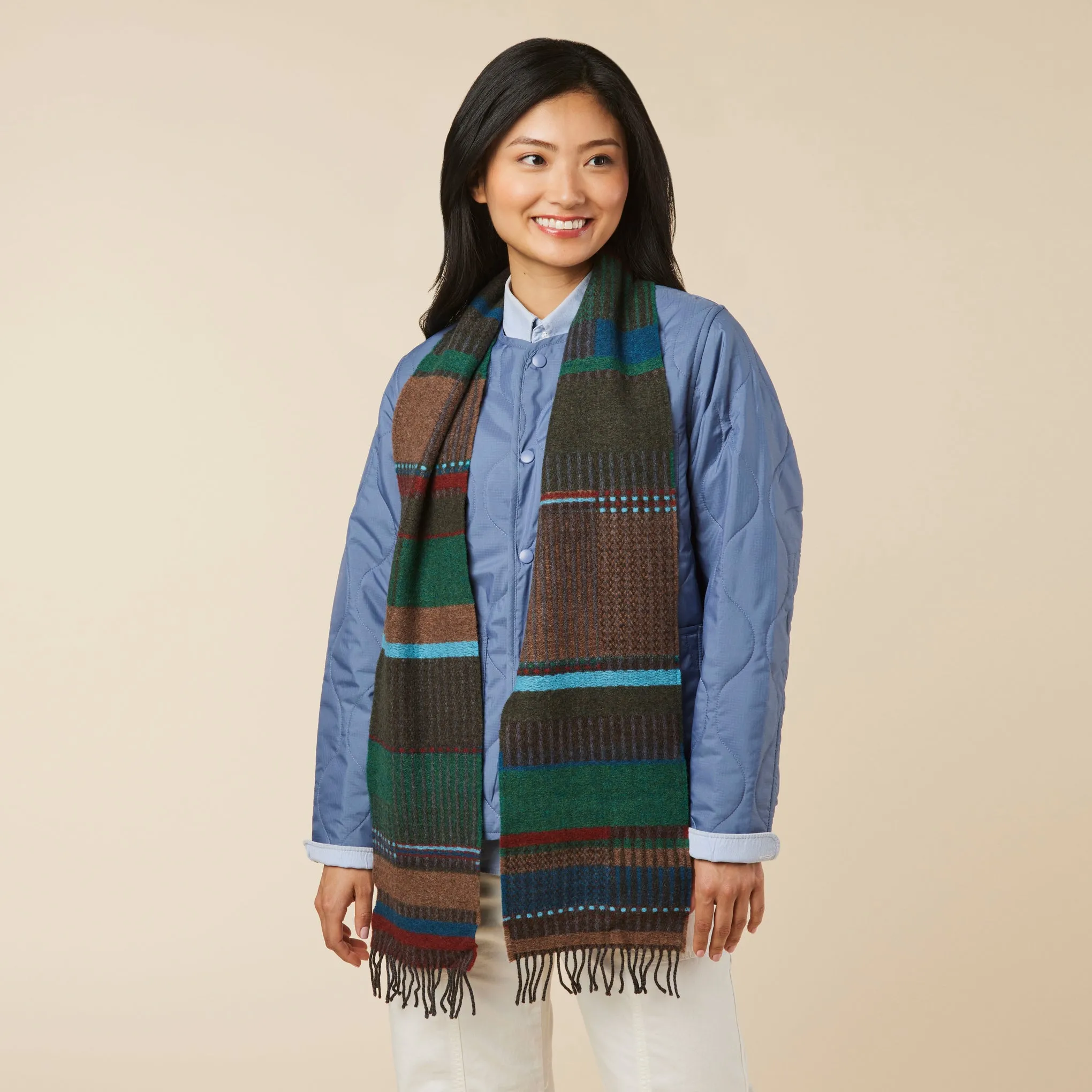 Wallace Sewell Maela Wool Scarf - Green/ Turquoise sold by Moma product image thumbnail 4