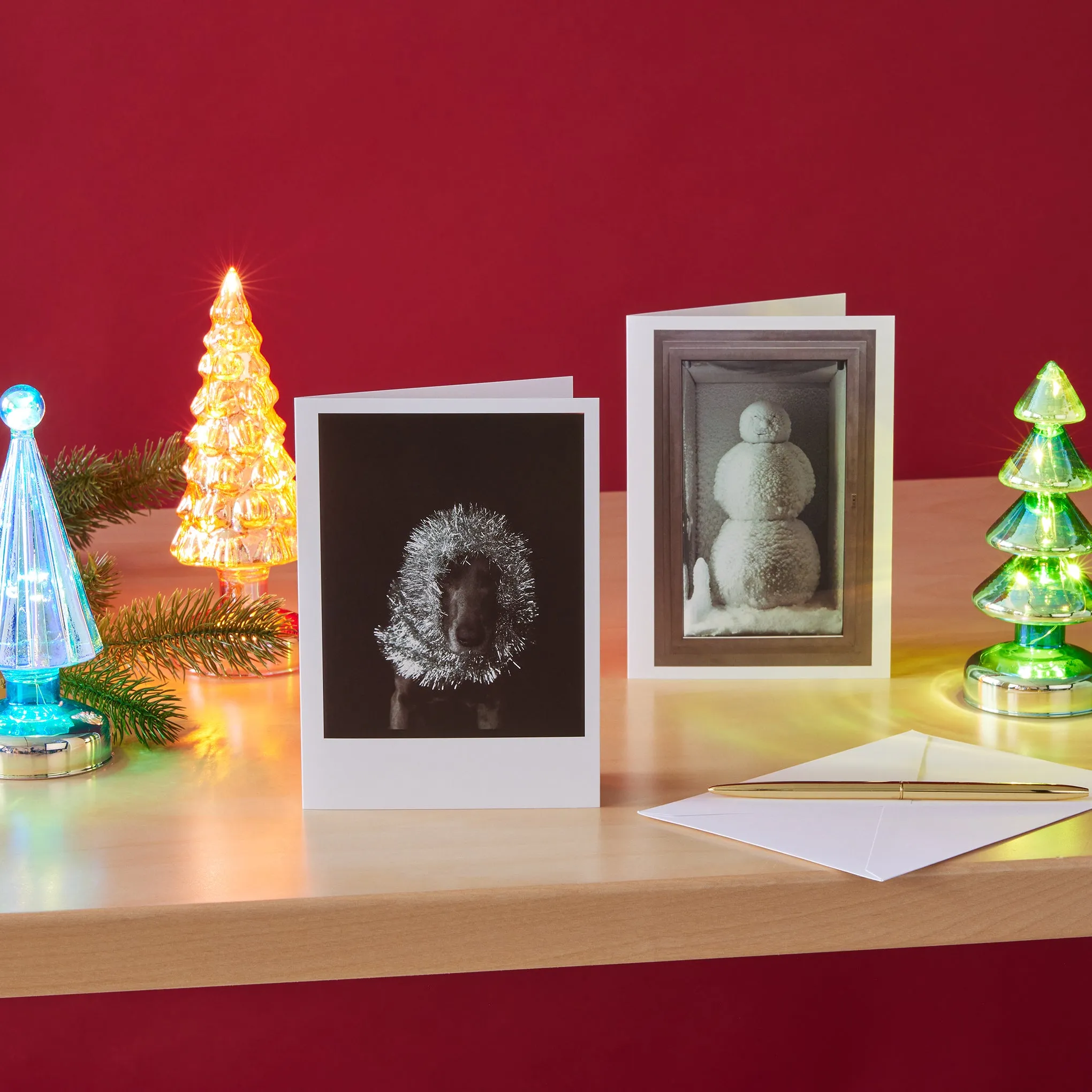 William Wegman Man Ray with Tinsel Holiday Cards - Set of 12 sold by Moma product image thumbnail 2