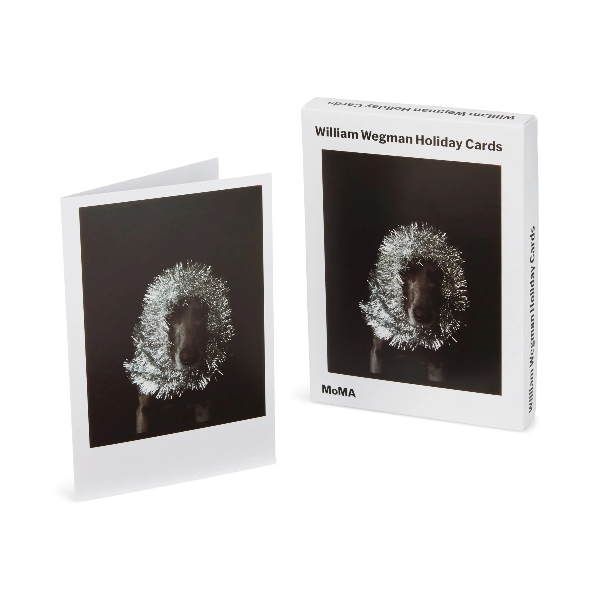 William Wegman Man Ray with Tinsel Holiday Cards - Set of 12 sold by Moma product image thumbnail 4