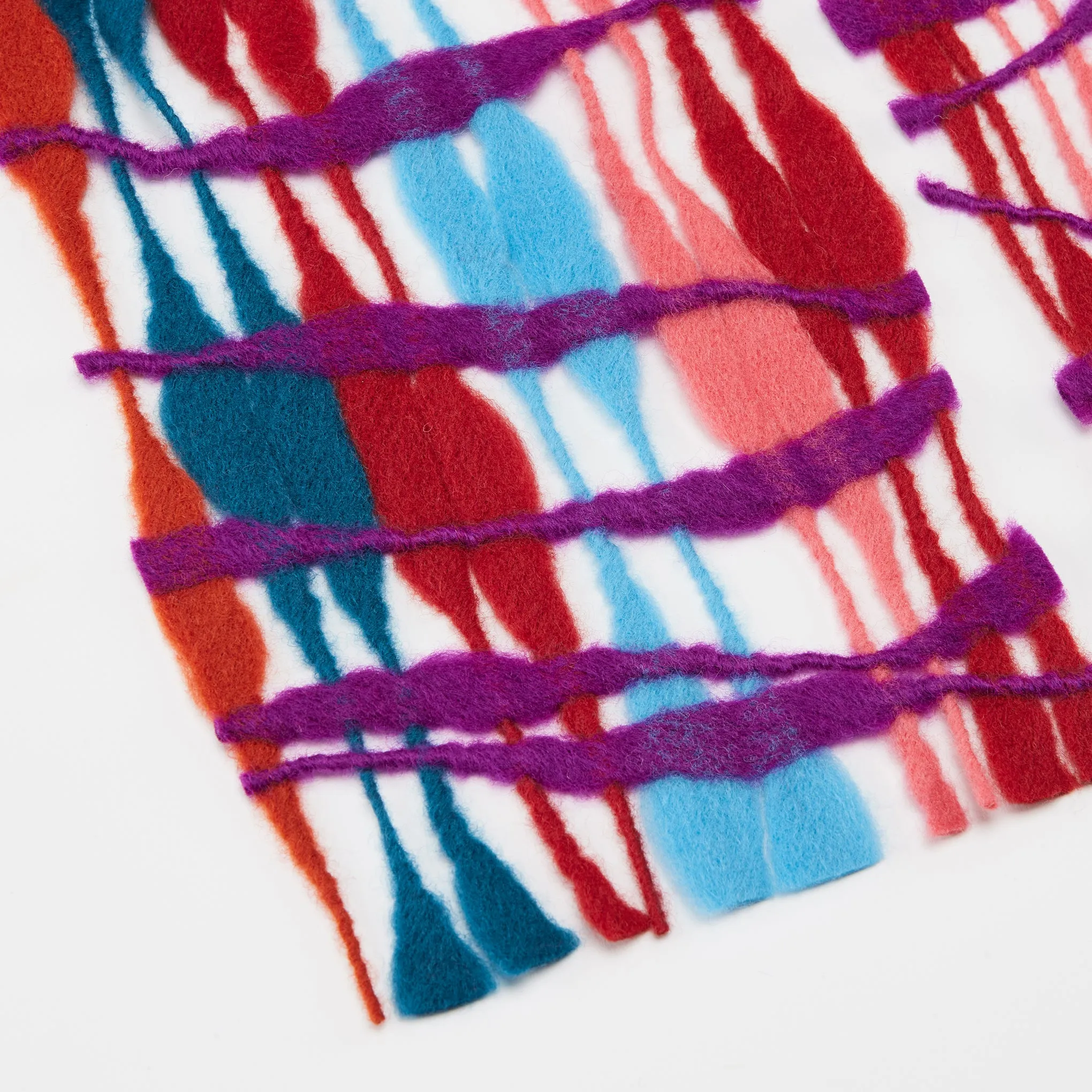 Nuno Threadstray Open-Weave Felted Wool Scarf - Warm Multi sold by Moma product image thumbnail 3