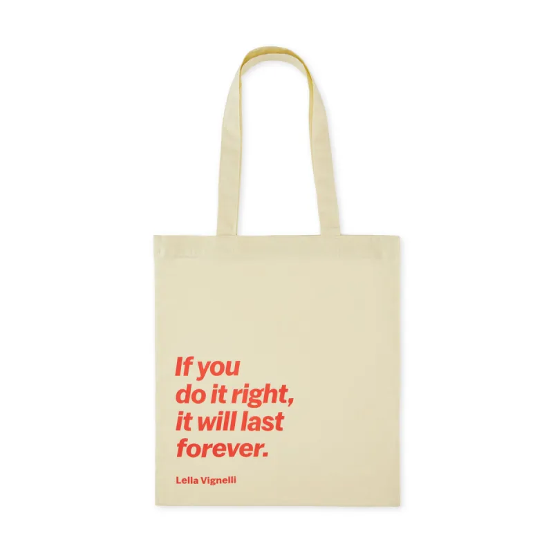 MoMA Artist Quote Totes - Lella Vignelli sold by Moma