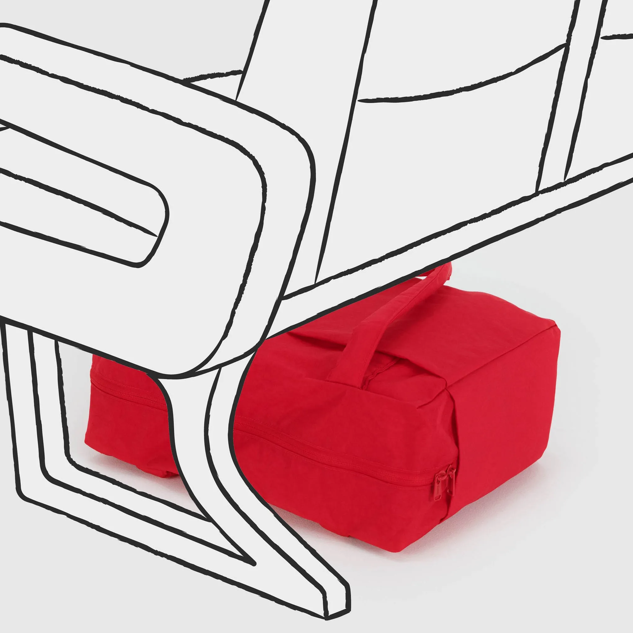 Baggu Recycled Nylon Small Cloud Carry-On Bag - Candy Apple sold by Moma product image thumbnail 4