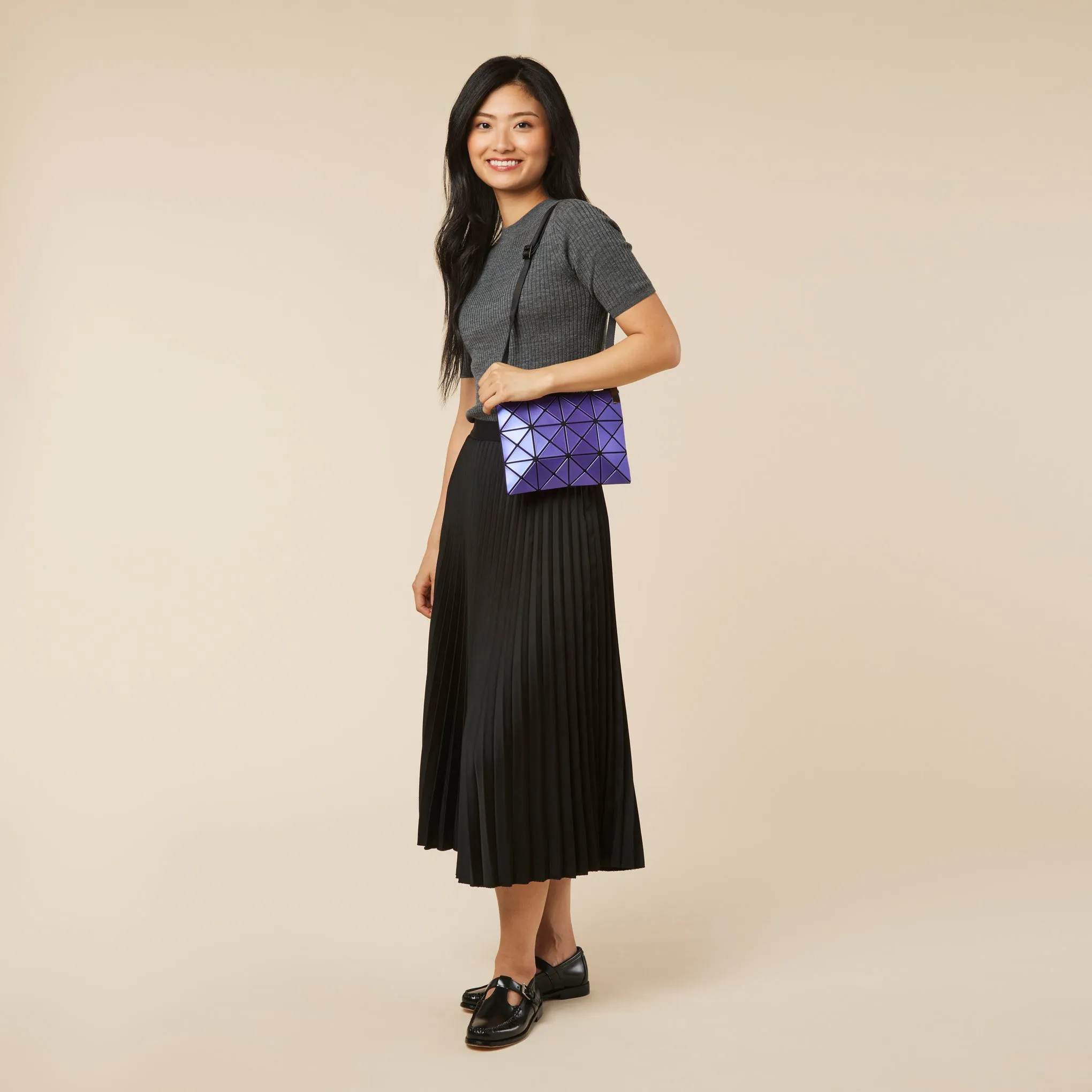 BAO BAO ISSEY MIYAKE Metallic Lucent Crossbody Bag - Purple sold by Moma product image thumbnail 2