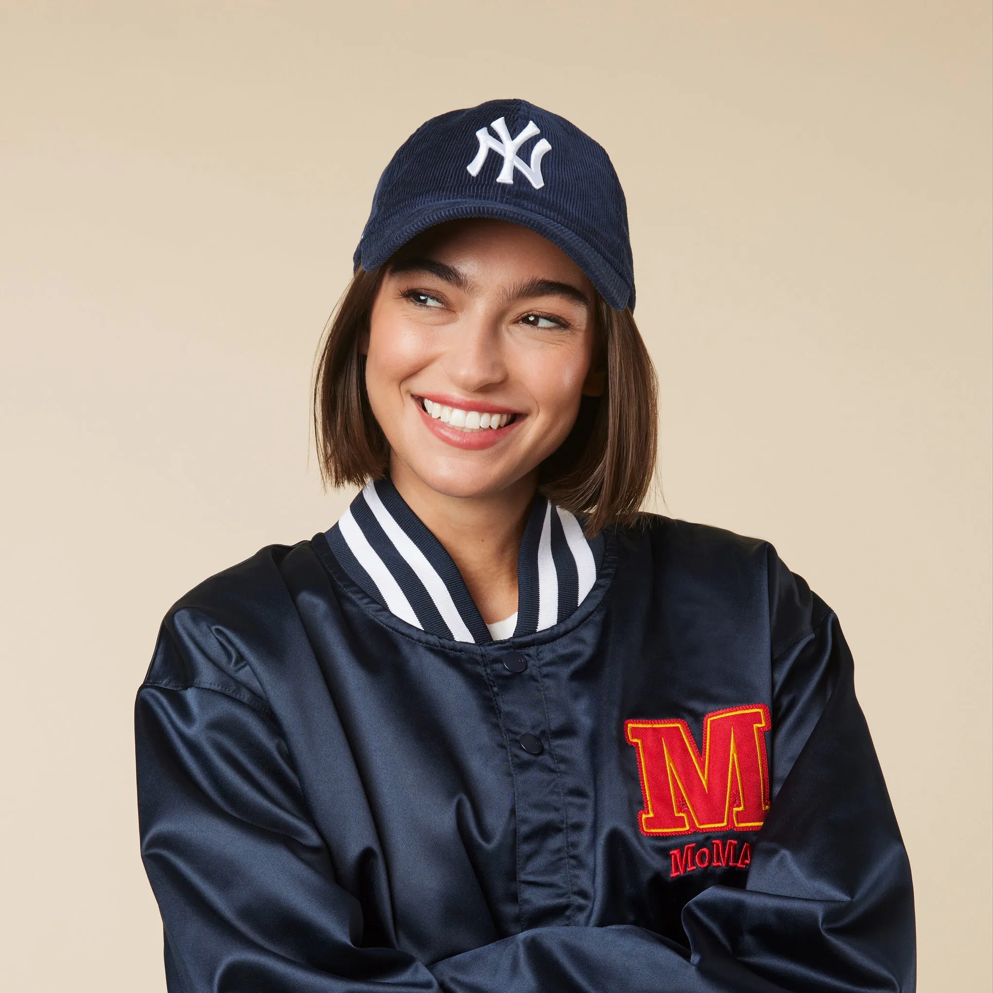 MoMA NY Yankees 9TWENTY Corduroy Adjustable Baseball Cap - Midnight Navy sold by Moma product image thumbnail 2