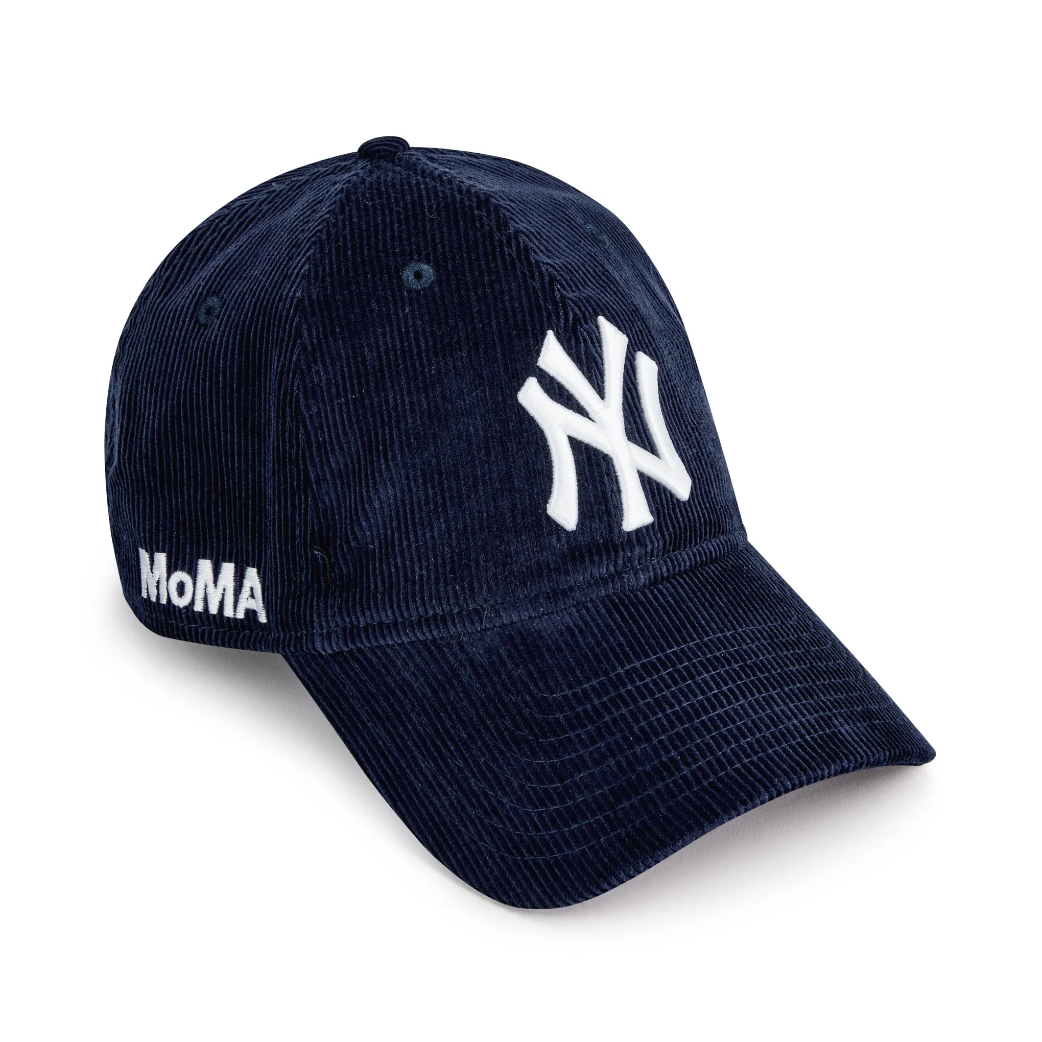 MoMA NY Yankees 9TWENTY Corduroy Adjustable Baseball Cap - Midnight Navy sold by Moma