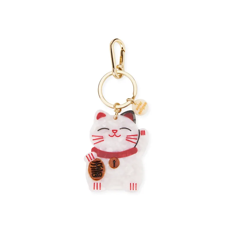 Solar Eclipse Keyring Bag Charm - Lucky Cat sold by Moma