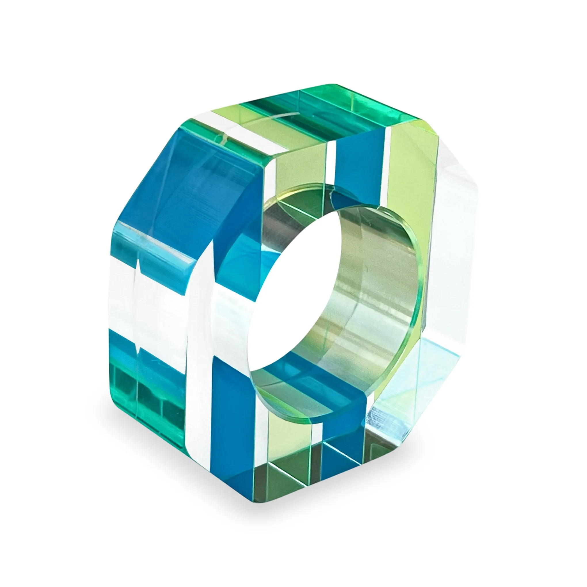 Nicolai Canetti Chromatic Napkin Rings - Set of 4 - Blue/ Green sold by Moma product image thumbnail 4