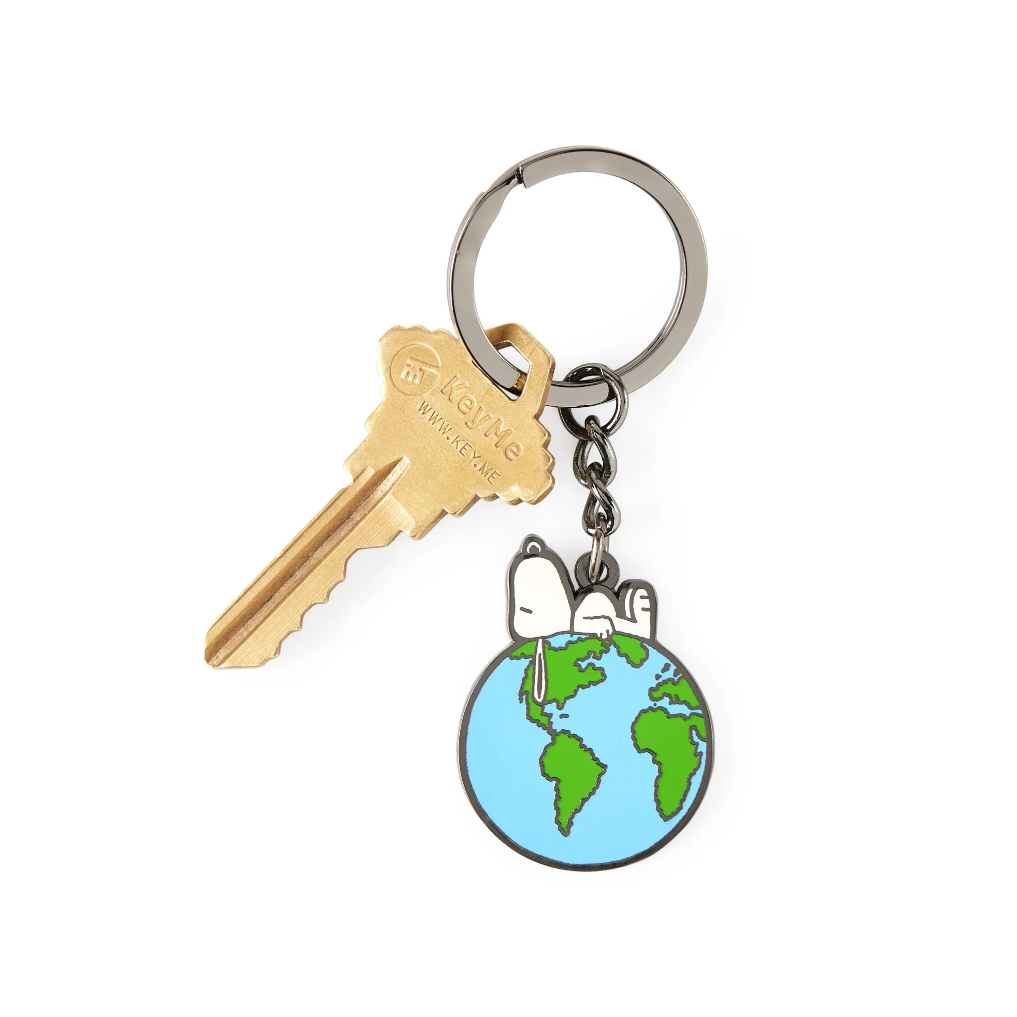 Snoopy Earth Enamel Keyring sold by Moma
