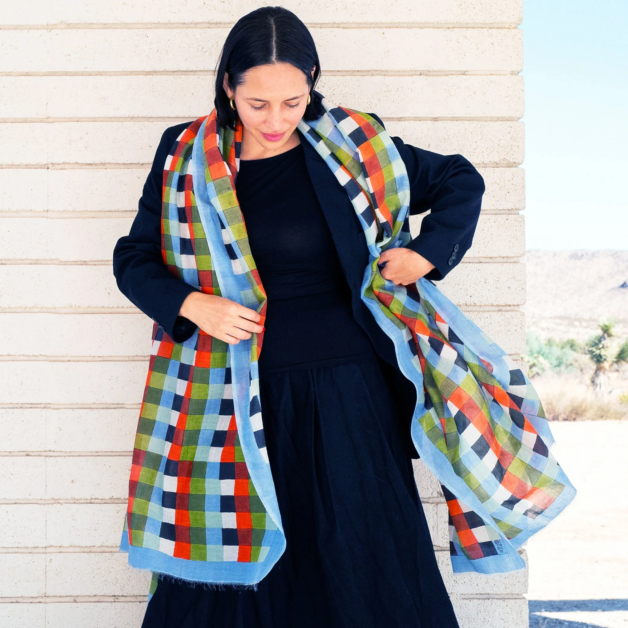 Block Shop Primary Split Bars Long Scarf sold by Moma product image thumbnail 2