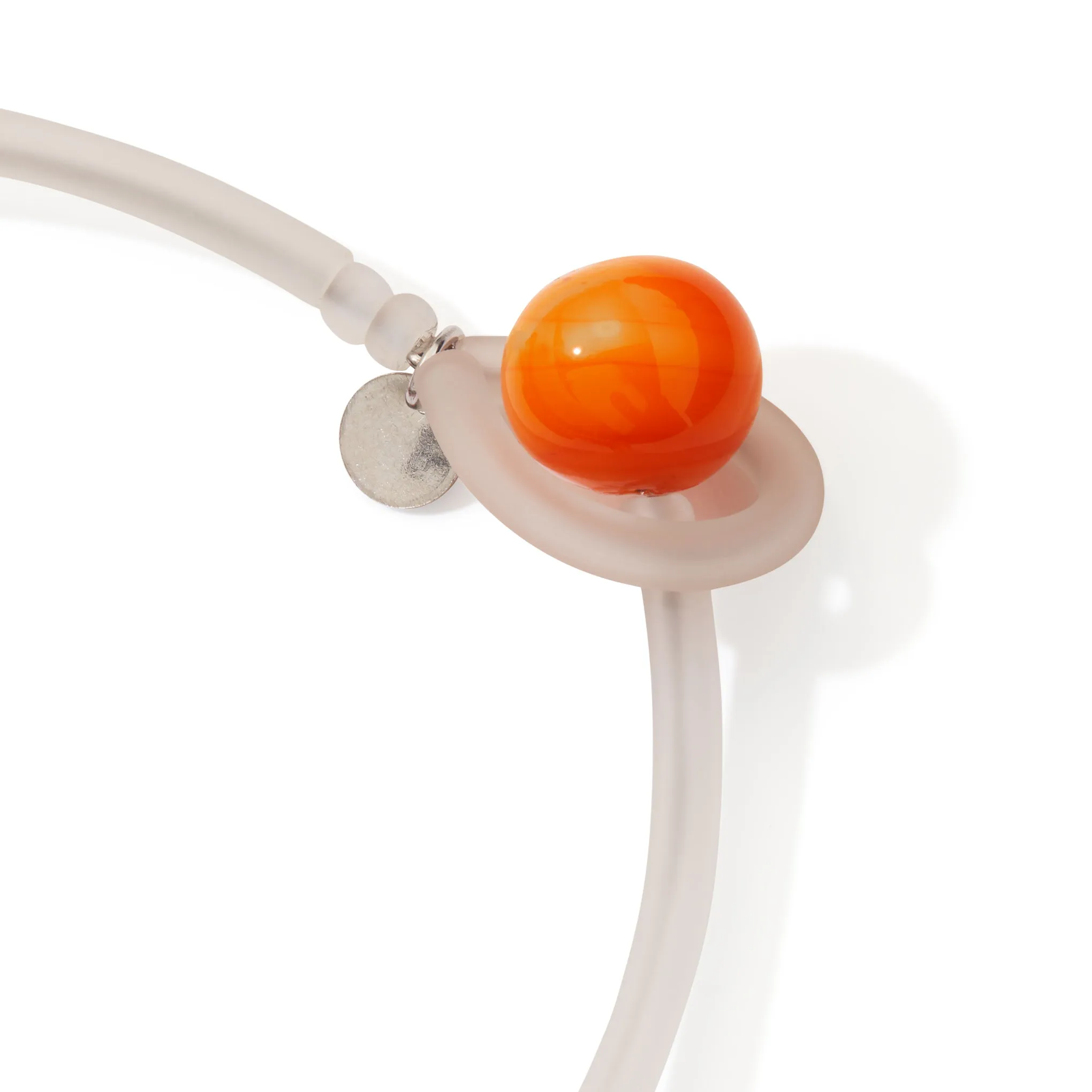 Glass Ball Strip Necklace - Mandarin sold by Moma product image thumbnail 3
