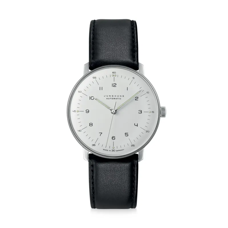 Automatic Max Bill Watch - White/ Black made by Moma