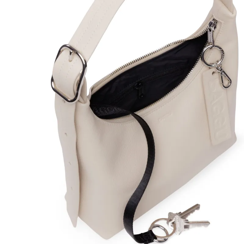 Baggu Recycled Leather Shoulder Bag - Stone sold by Moma