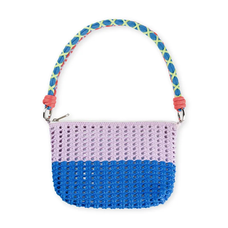 Verloop Striped Raffia Zip Handbag sold by Moma