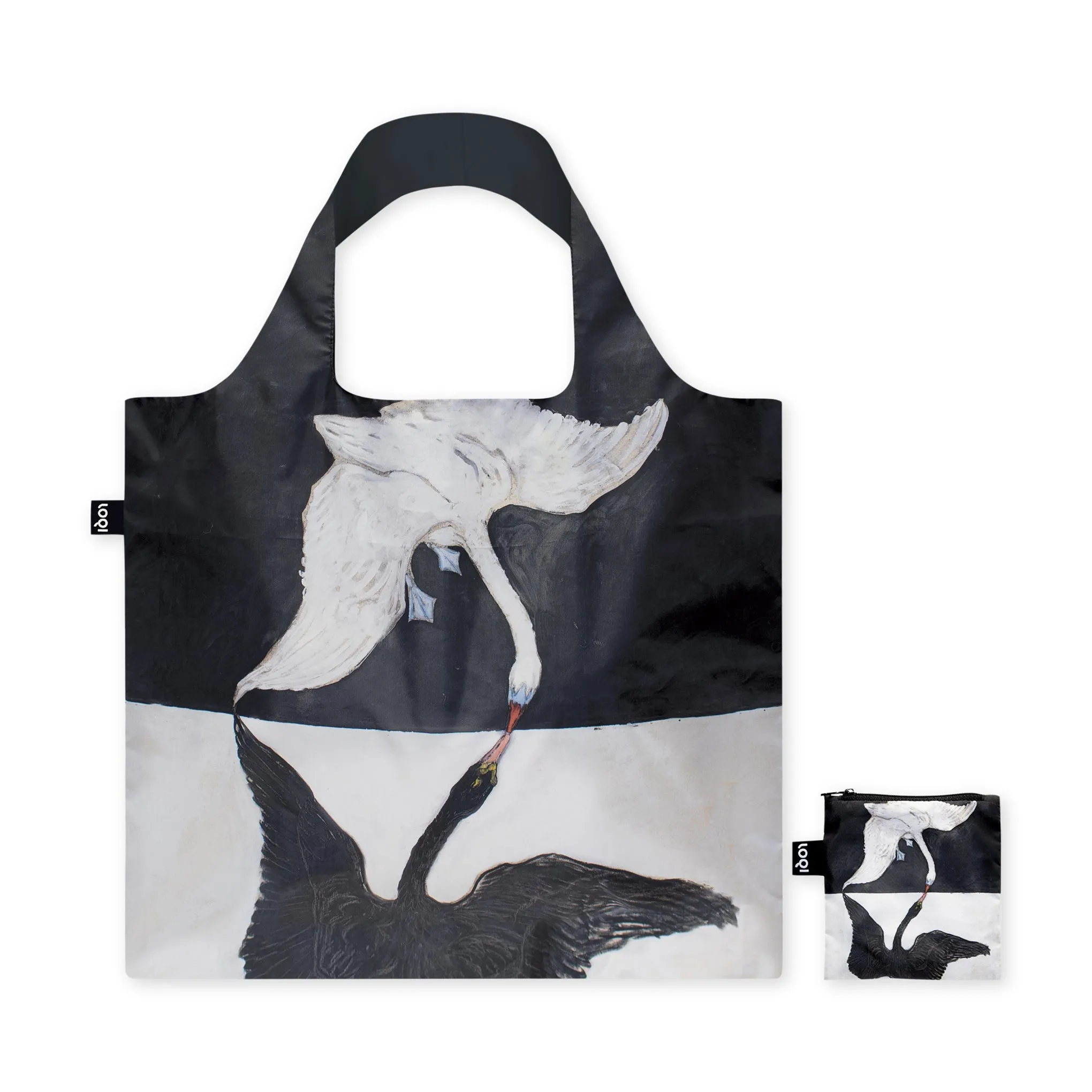 Loqi Recycled Polyester Artist Tote Bag - Hilma Af Klint Swans sold by Moma product image thumbnail 4