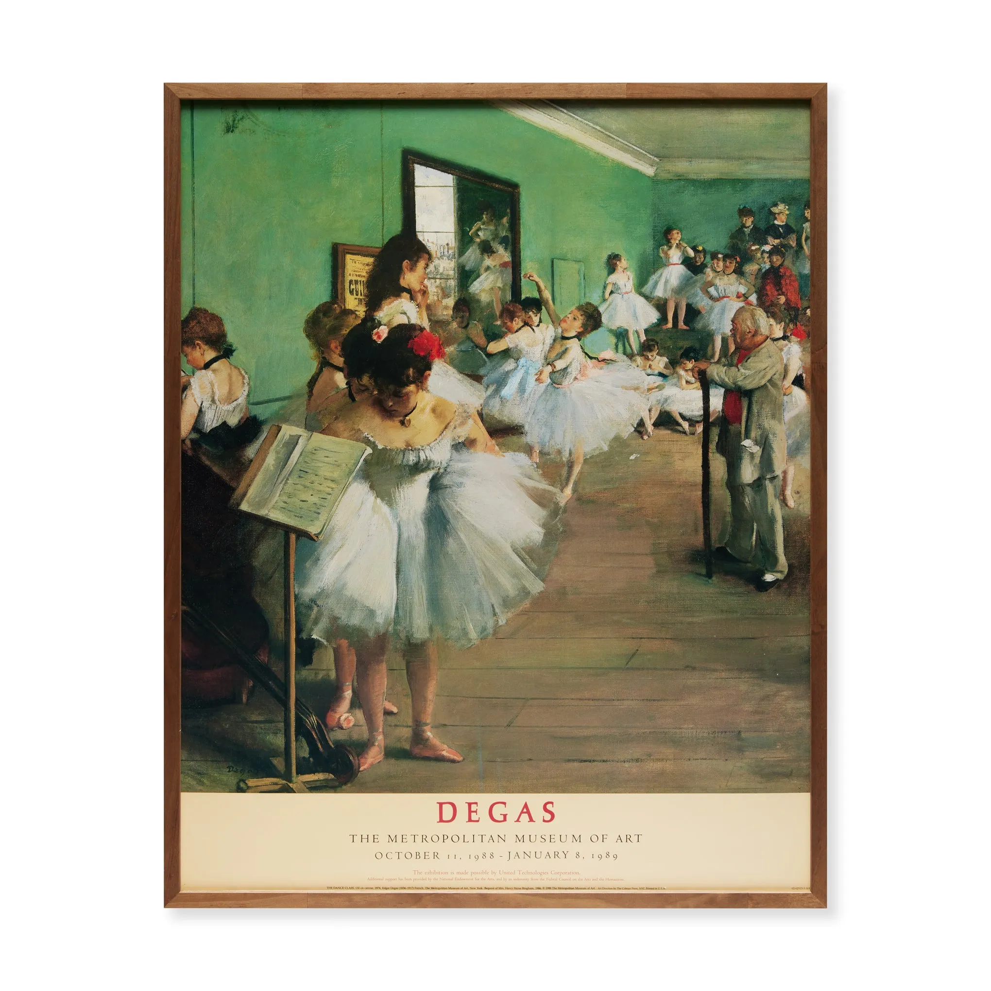 Edgar Degas The Dance Class (1874) Framed Poster sold by Moma