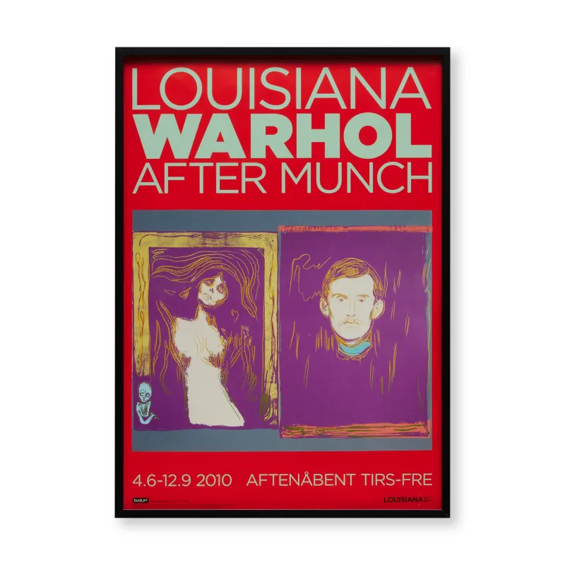 Andy Warhol after Munch 2010 Red Framed Poster sold by Moma