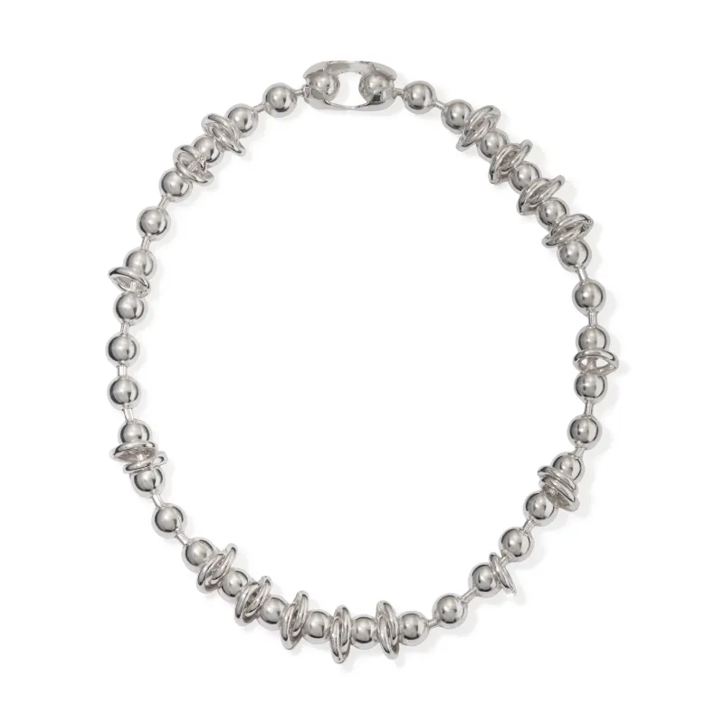 Martine Ali Silver Spar Ball Chain Necklace made by Moma