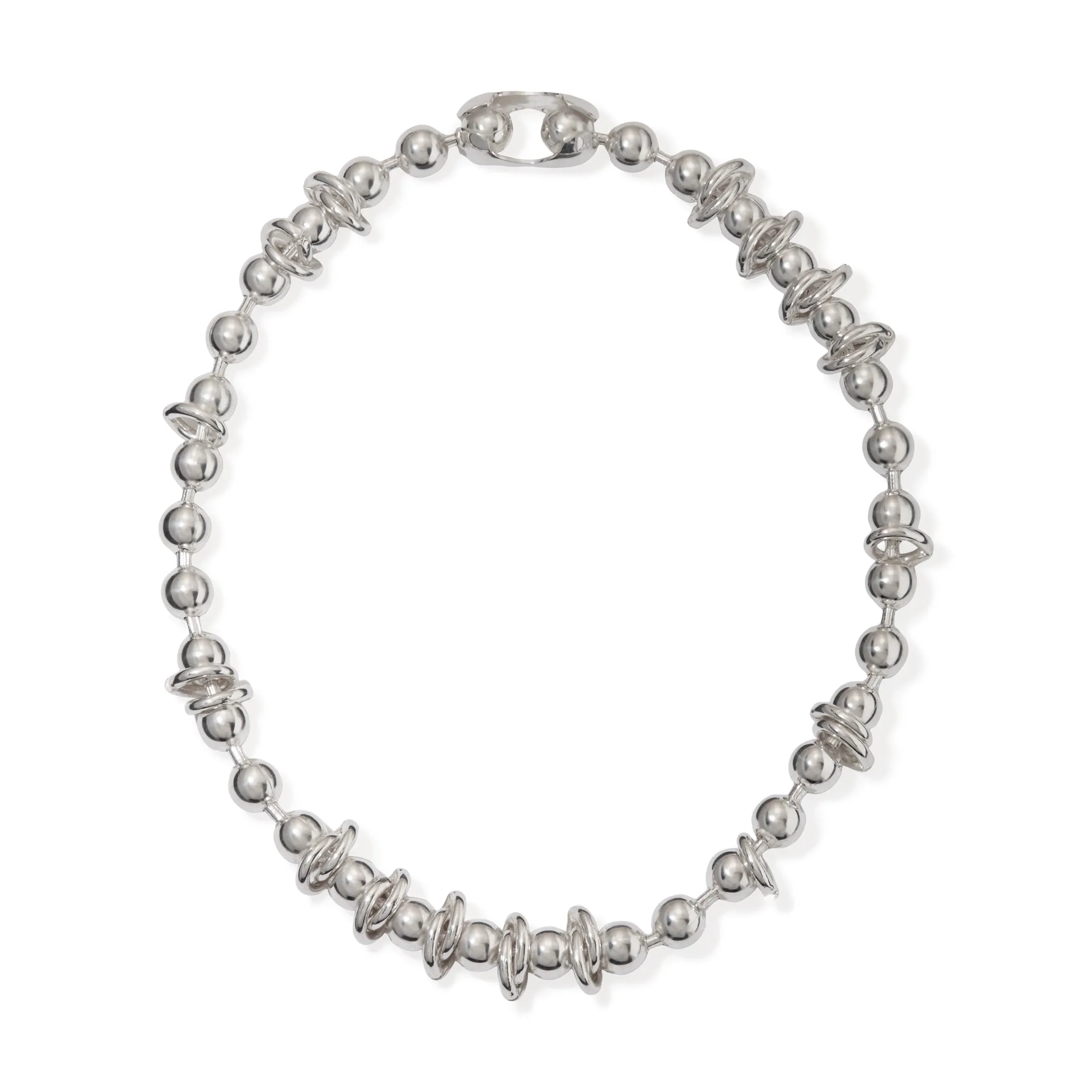 Martine Ali Silver Spar Ball Chain Necklace sold by Moma