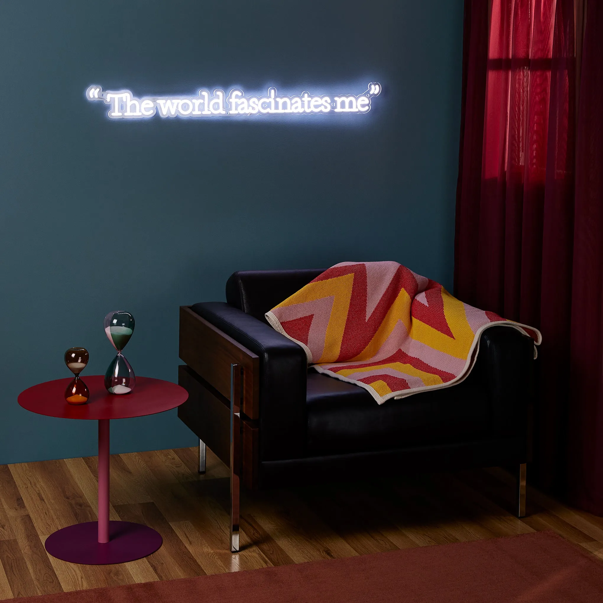 Andy Warhol The World Fascinates Me Quote Neon Sign sold by Moma product image thumbnail 2