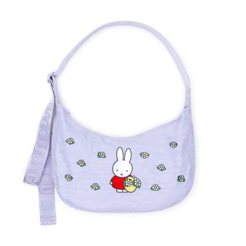 Miffy Baggu Recycled Nylon Crescent Bag - Medium sold by Moma