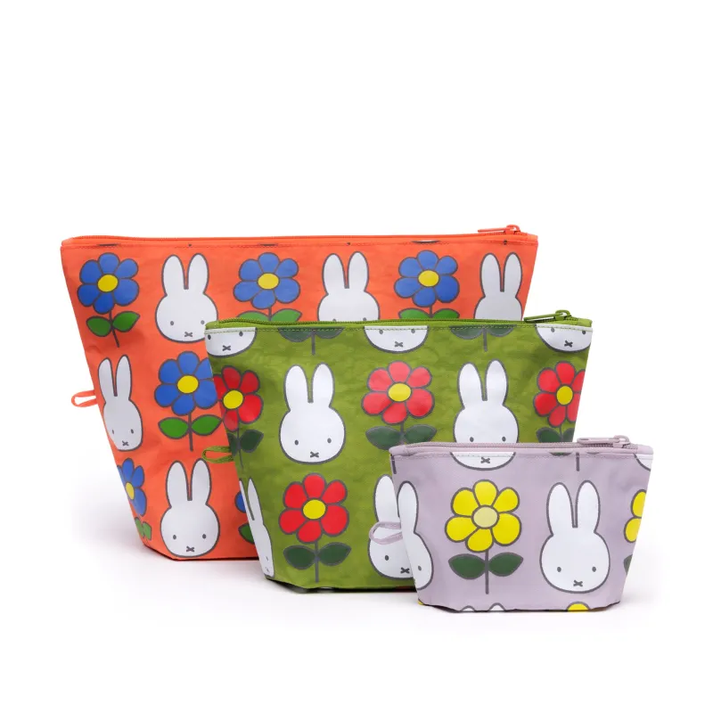 Miffy Baggu Recycled Nylon Go Pouches - Set of 3 sold by Moma
