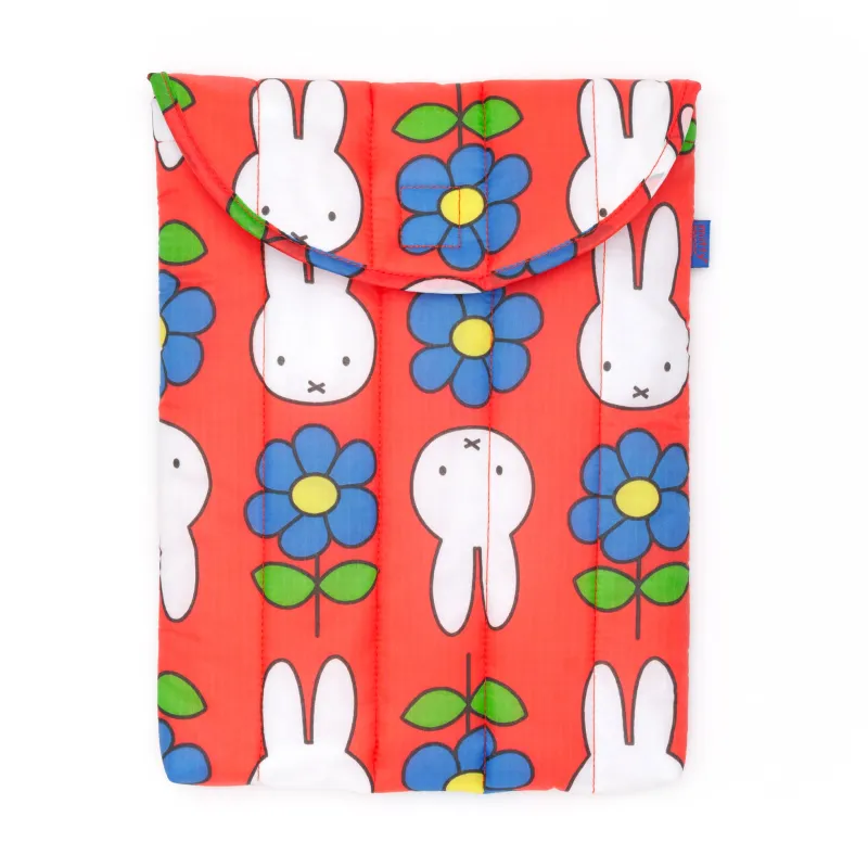 Miffy Baggu Puffy Recycled Nylon Laptop Sleeve sold by Moma