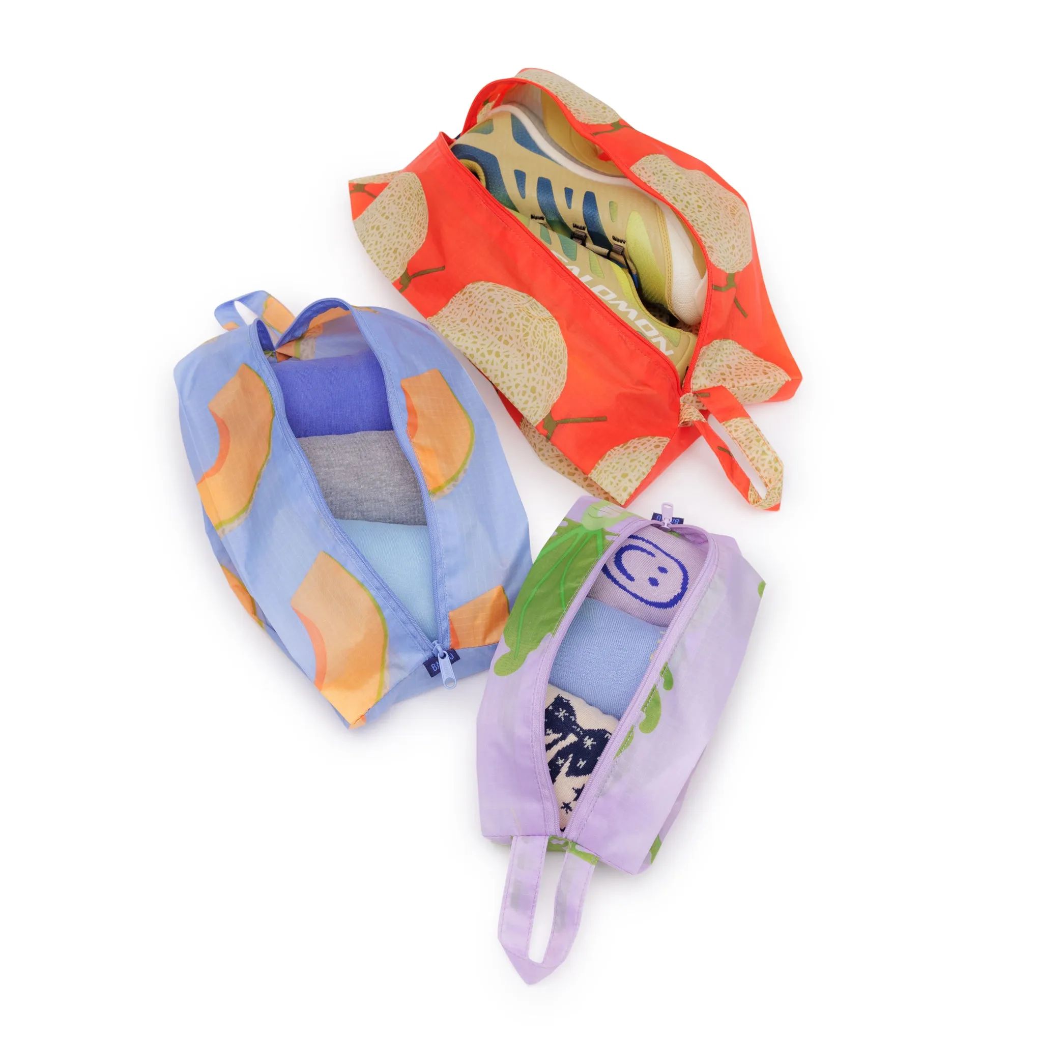 Baggu Recycled Nylon 3D Pouch Set - Set of 3 - Japanese Produce sold by Moma product image thumbnail 2