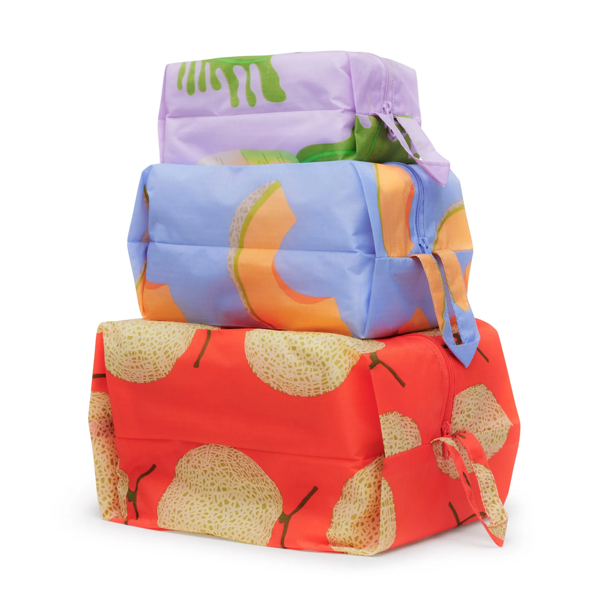 Baggu Recycled Nylon 3D Pouch Set - Set of 3 - Japanese Produce sold by Moma product image thumbnail 3