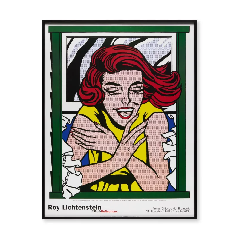 Roy Lichtenstein Girl in Window Framed Poster sold by Moma