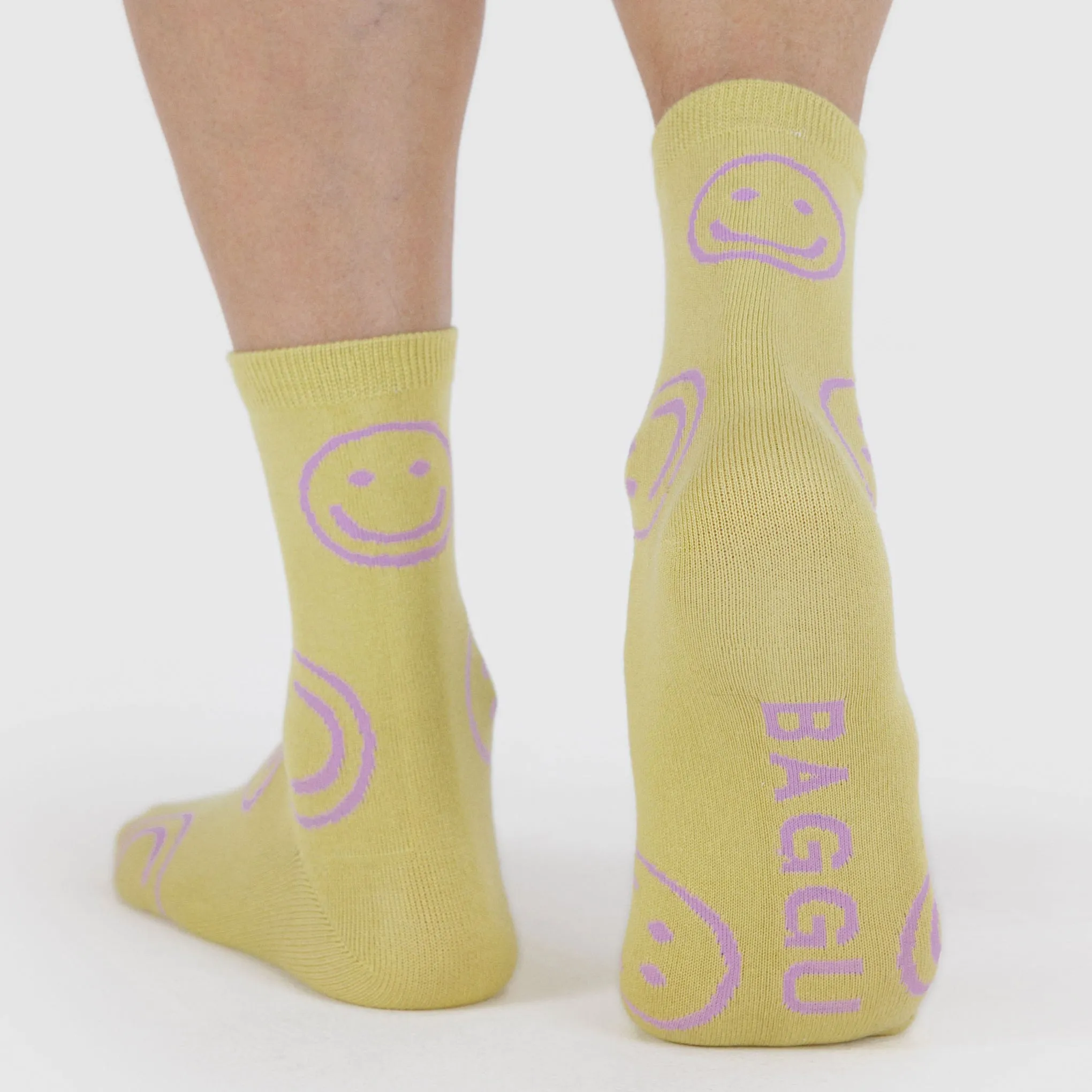 Baggu Crew Socks - Straw Happy sold by Moma product image thumbnail 3