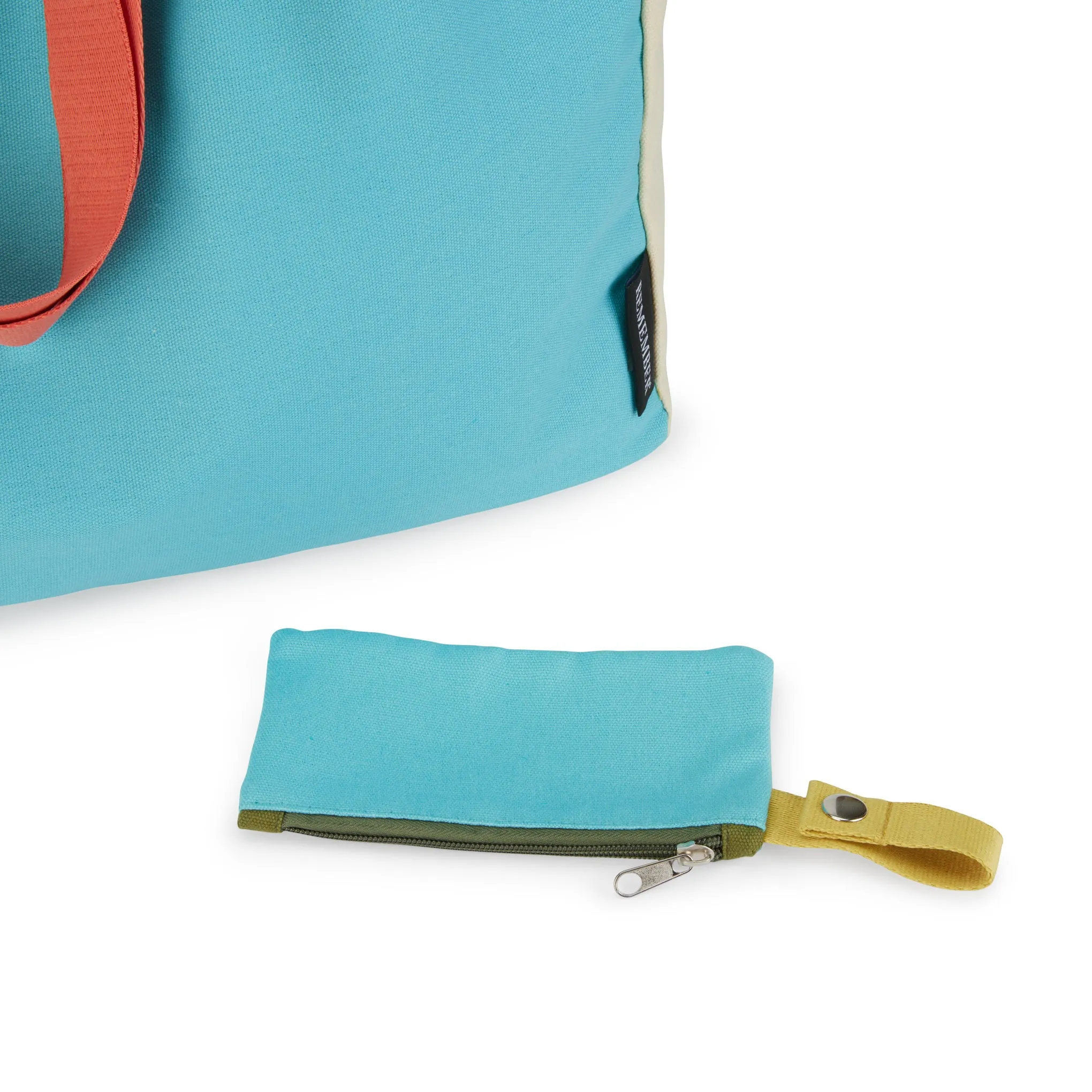 Colorful Oversized Cotton Canvas Tote Bag - Blue sold by Moma product image thumbnail 3