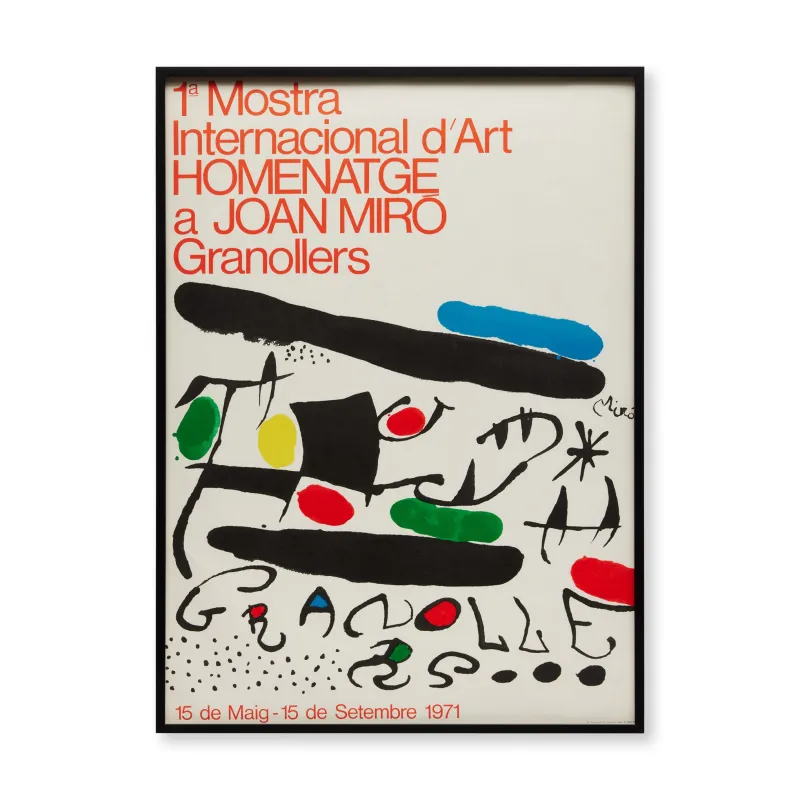 Joan Miró Granollers 1971 Lithograph Framed Poster made by Moma