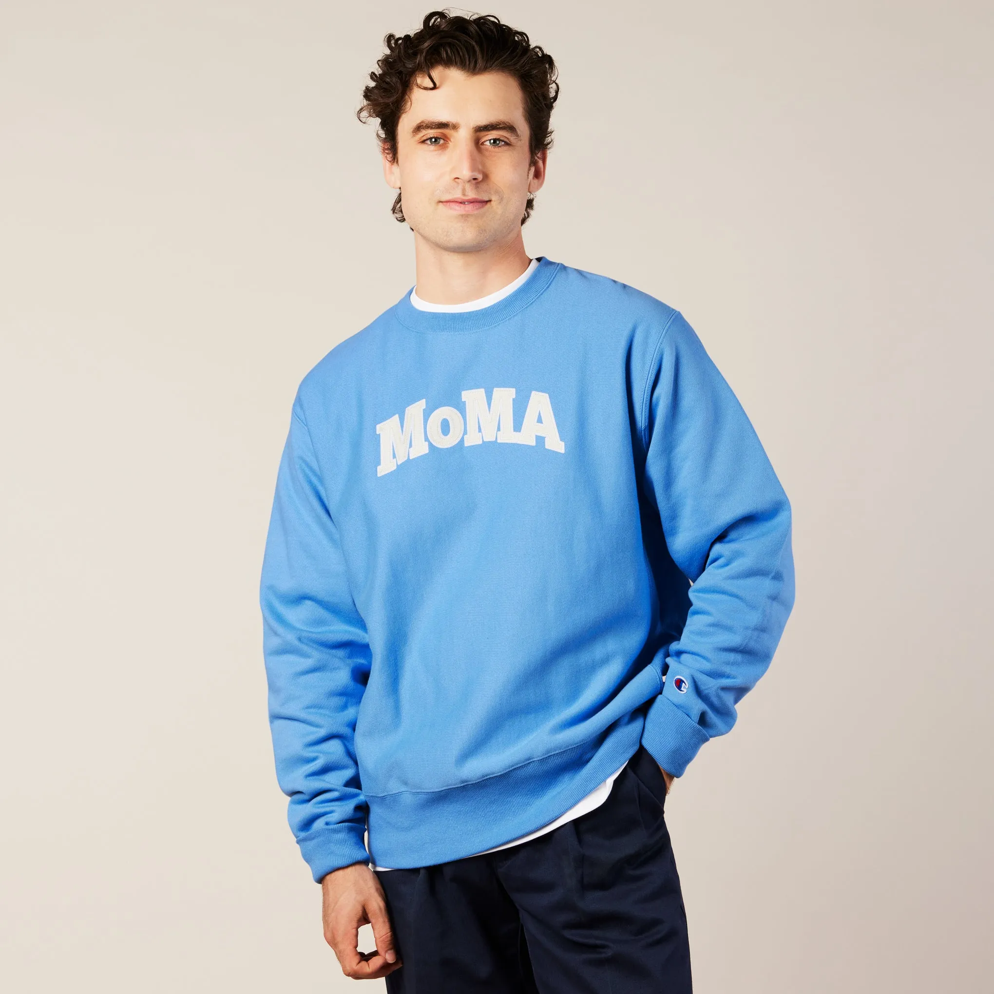 Champion Crewneck Sweatshirt - MoMA Edition - Light Blue sold by Moma product image thumbnail 2