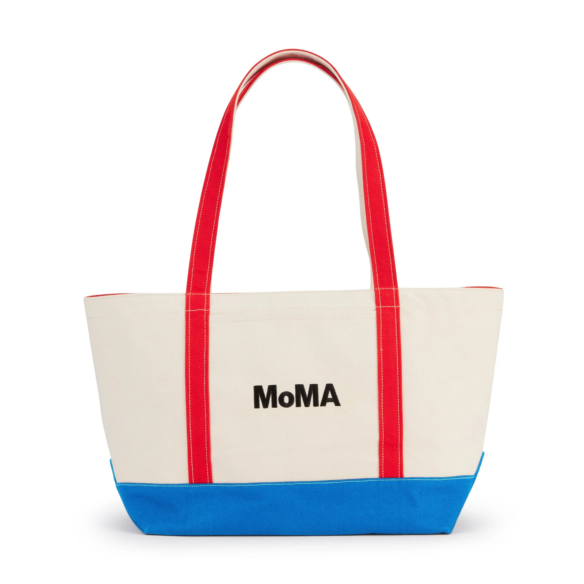MoMA Baggu Heavyweight Canvas Tote - Red/ Blue sold by Moma