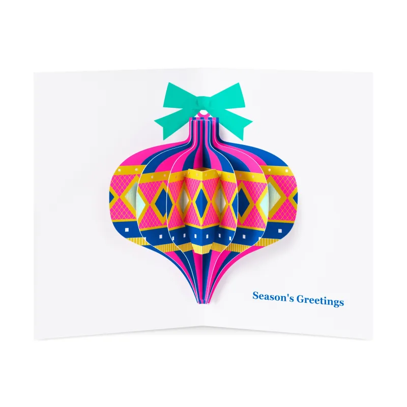 Jeweled Ornament Holiday Pop-Up Cards - Set of 8 sold by Moma