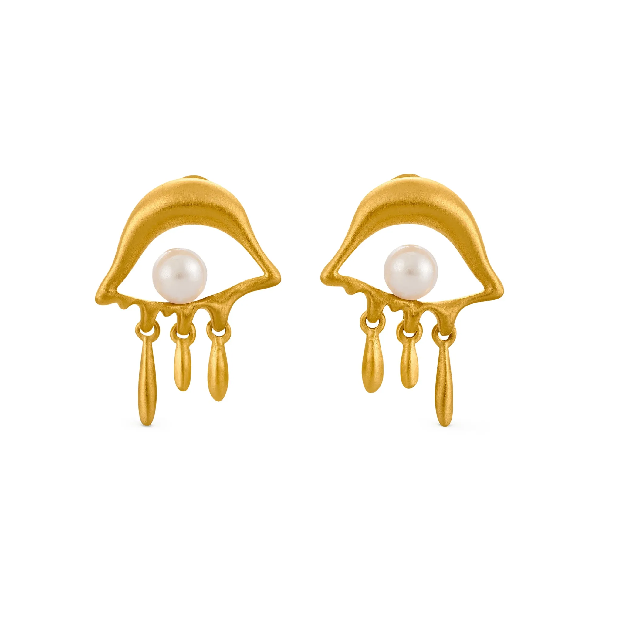 Salvador Dalí Gold-Plated Mini Eye Post Earrings sold by Moma