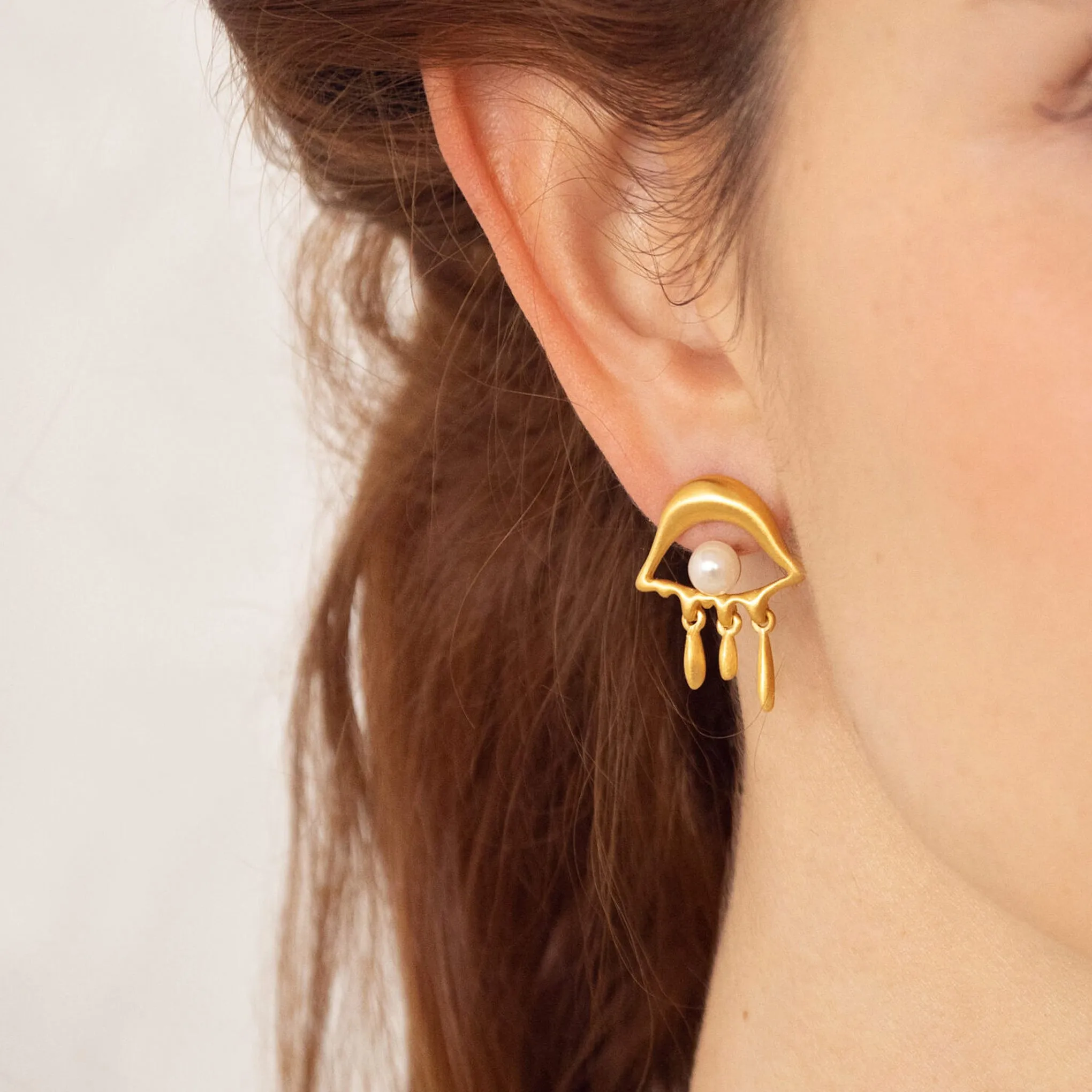 Salvador Dalí Gold-Plated Mini Eye Post Earrings sold by Moma product image thumbnail 2