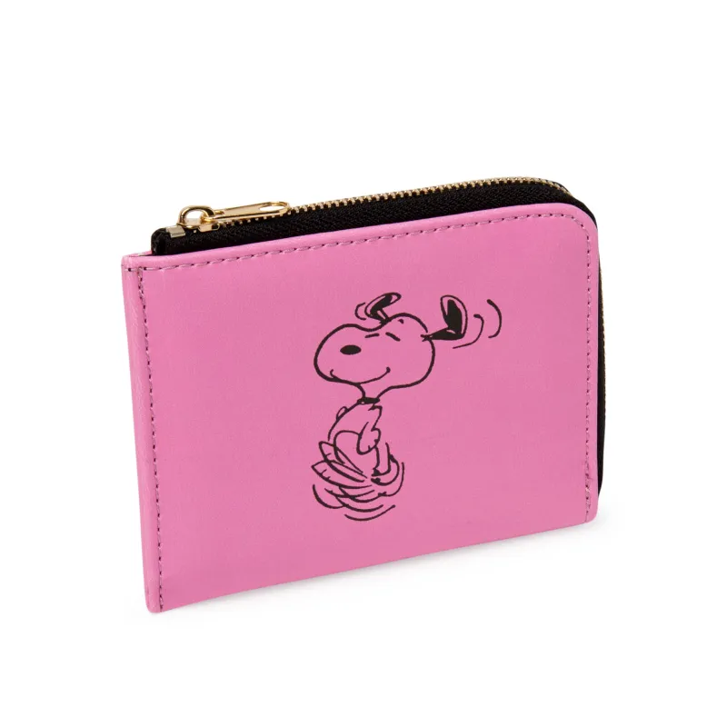Snoopy Vegan Leather Coin Purse - Pink sold by Moma