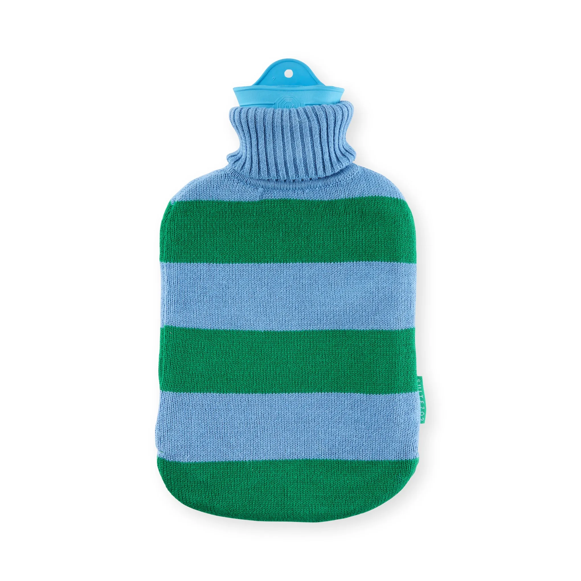 Knit-Covered Hot Water Bottle - Blue/ Green sold by Moma
