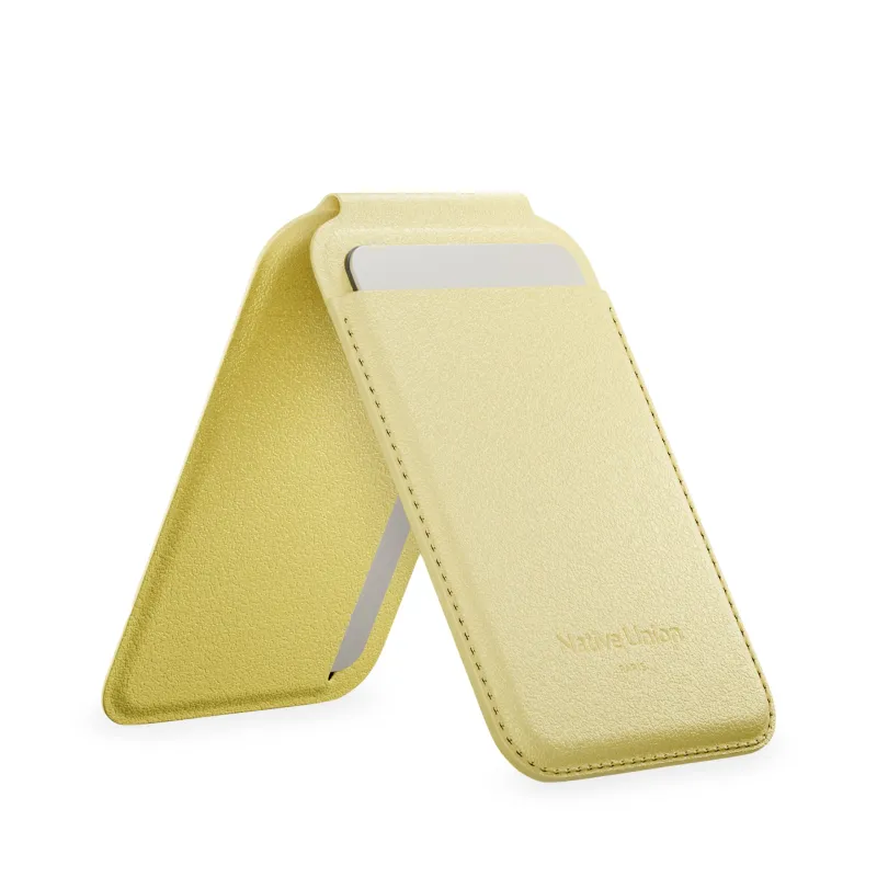 Native Union Magnetic Wallet Stand - Lemon sold by Moma